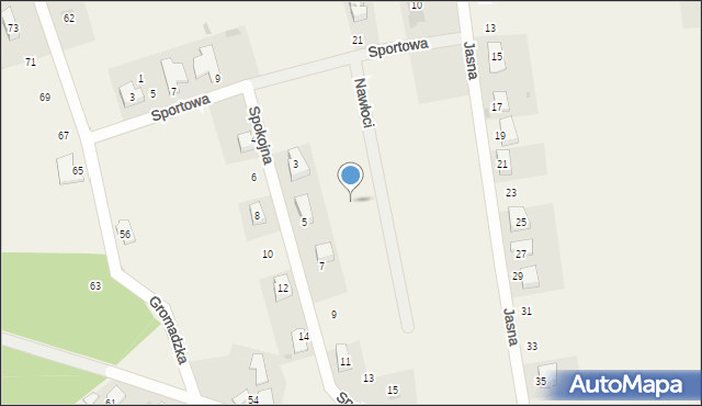 Międzyrzecze, Spokojna, 2c, mapa Międzyrzecze