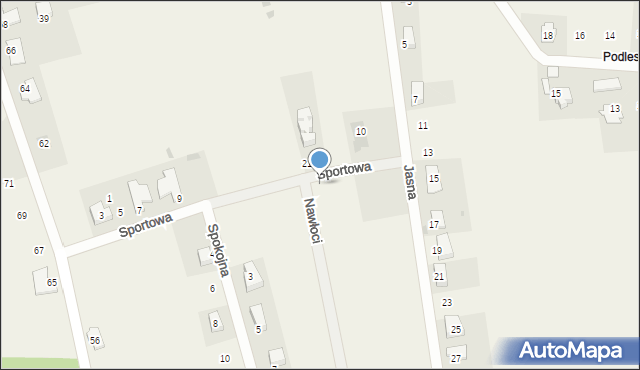 Międzyrzecze, Sportowa, 4, mapa Międzyrzecze