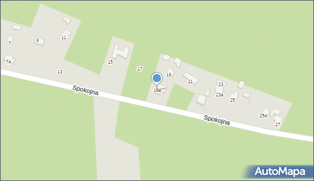 Mielec, Spokojna, 19a, mapa Mielca