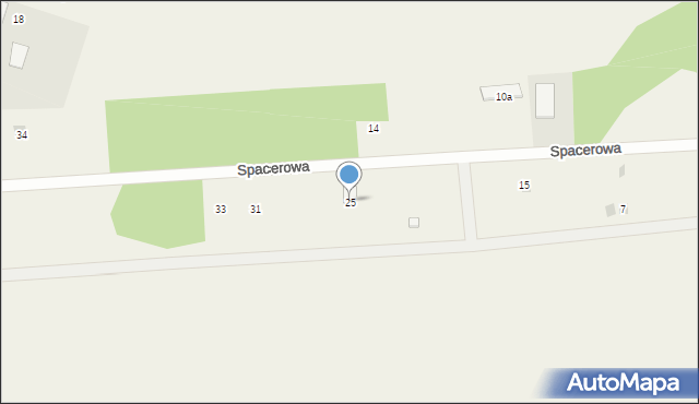 Mieroszyno, Spacerowa, 25, mapa Mieroszyno