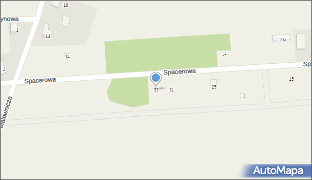 Mieroszyno, Spacerowa, 33, mapa Mieroszyno