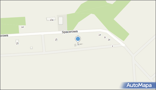 Mieroszyno, Spacerowa, 7, mapa Mieroszyno