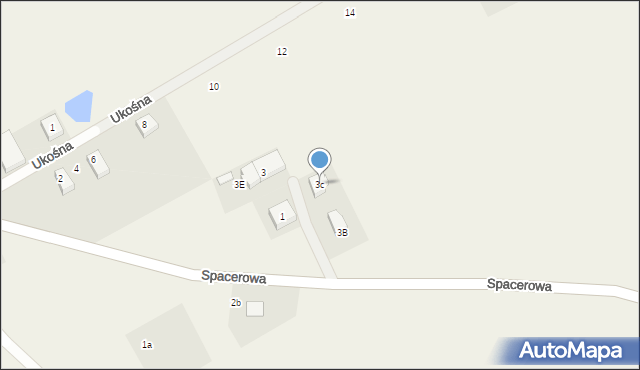 Mierzeszyn, Spacerowa, 3c, mapa Mierzeszyn