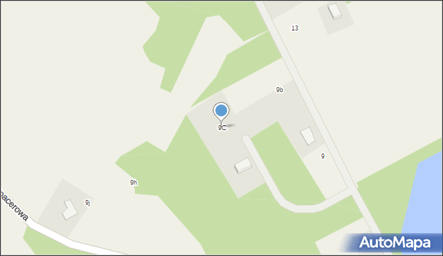 Mierzeszyn, Spacerowa, 9C, mapa Mierzeszyn