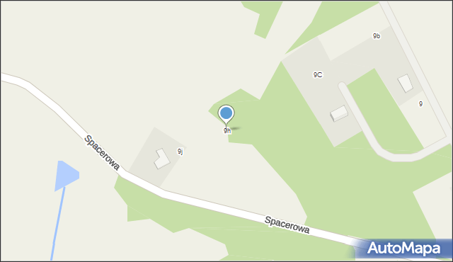 Mierzeszyn, Spacerowa, 9h, mapa Mierzeszyn