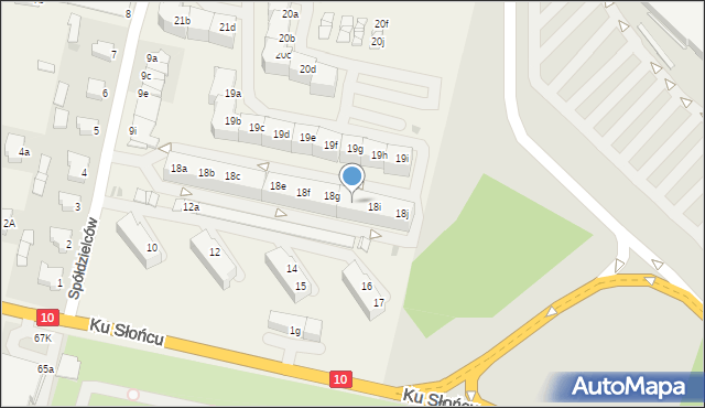 Mierzyn, Spółdzielców, 18h, mapa Mierzyn