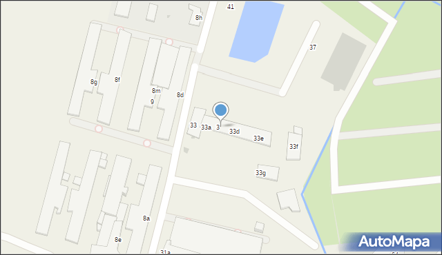Mierzyn, Spółdzielców, 33c, mapa Mierzyn