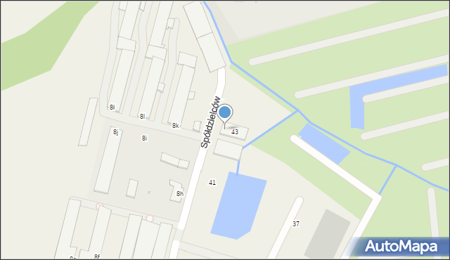 Mierzyn, Spółdzielców, 45, mapa Mierzyn