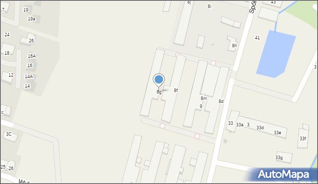 Mierzyn, Spółdzielców, 8g, mapa Mierzyn