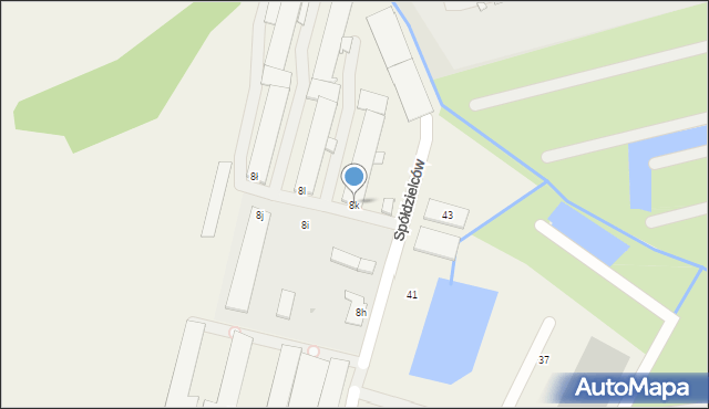 Mierzyn, Spółdzielców, 8k, mapa Mierzyn