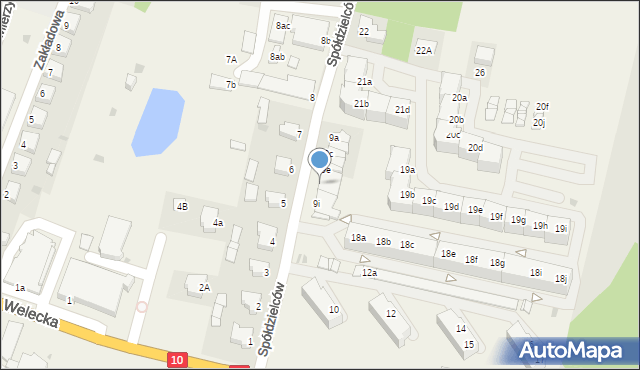 Mierzyn, Spółdzielców, 9h, mapa Mierzyn