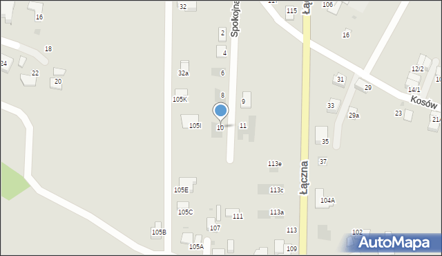 Mikołów, Spokojna, 10, mapa Mikołów