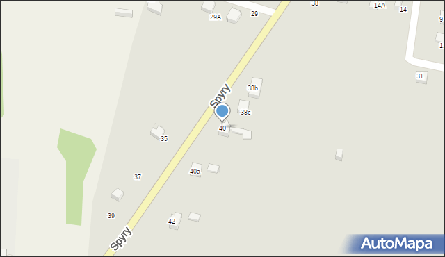 Mikołów, Spyry Ludwika, 40, mapa Mikołów