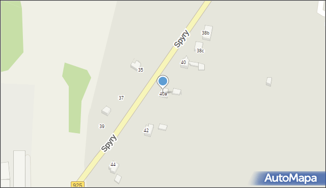 Mikołów, Spyry Ludwika, 40a, mapa Mikołów
