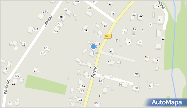 Mikołów, Spyry Ludwika, 7, mapa Mikołów