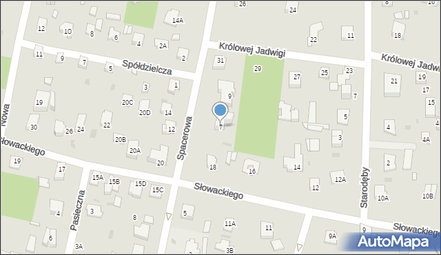 Milanówek, Spacerowa, 7, mapa Milanówek