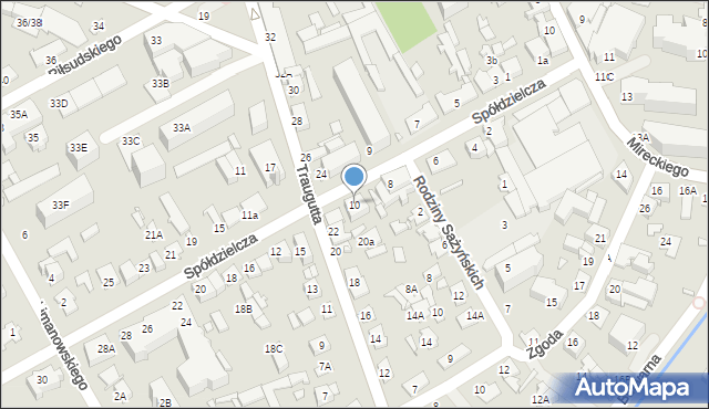 Mińsk Mazowiecki, Spółdzielcza, 10, mapa Mińsk Mazowiecki