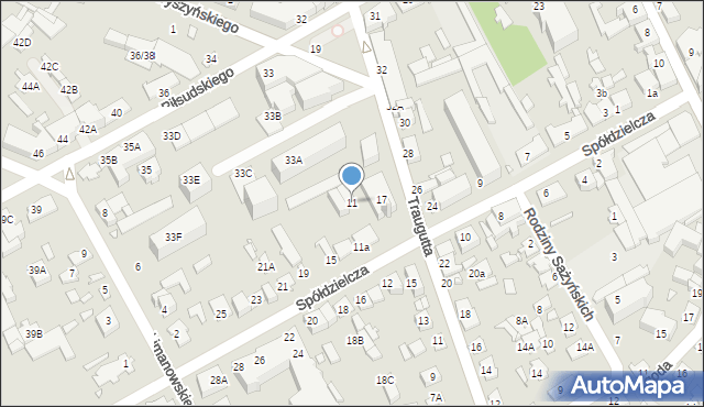 Mińsk Mazowiecki, Spółdzielcza, 11, mapa Mińsk Mazowiecki