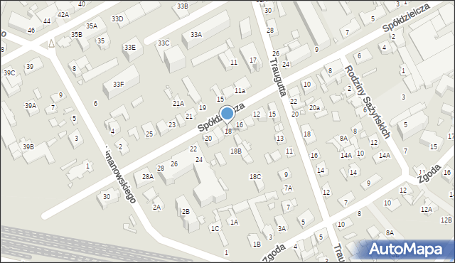 Mińsk Mazowiecki, Spółdzielcza, 18, mapa Mińsk Mazowiecki