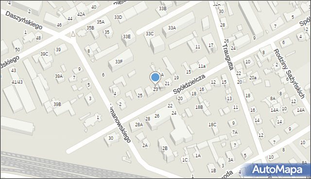 Mińsk Mazowiecki, Spółdzielcza, 23, mapa Mińsk Mazowiecki