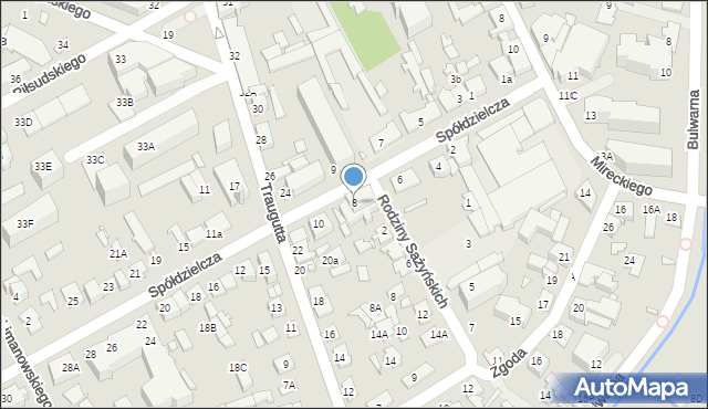 Mińsk Mazowiecki, Spółdzielcza, 8, mapa Mińsk Mazowiecki