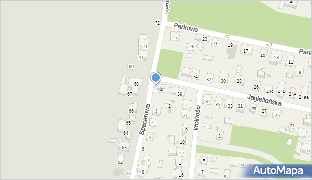 Mirków, Spacerowa, 1, mapa Mirków