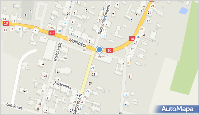 Mirosławiec, Sprzymierzonych, 19, mapa Mirosławiec