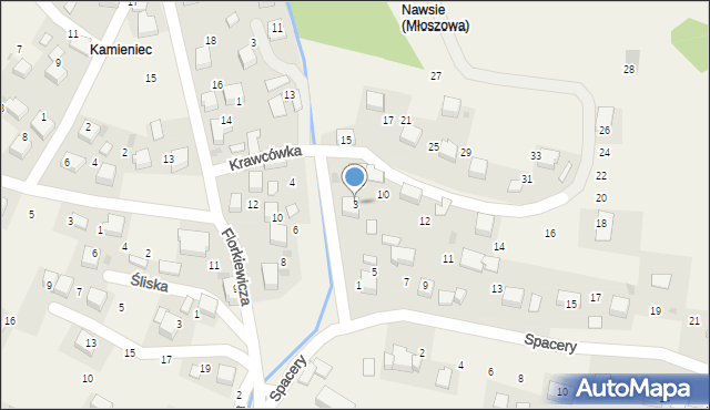 Młoszowa, Spacery, 3, mapa Młoszowa