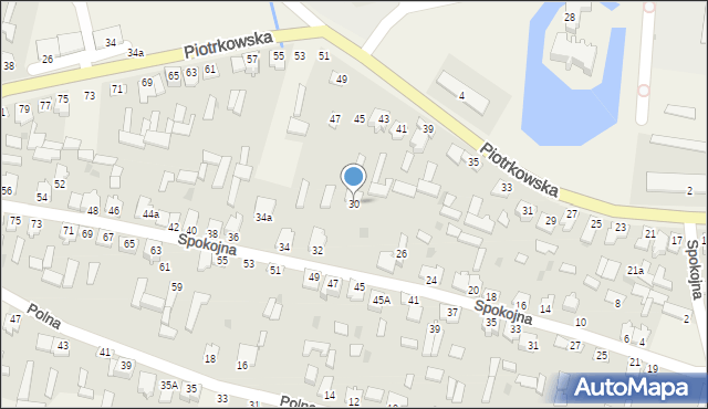 Modliszewice, Spokojna, 30, mapa Modliszewice