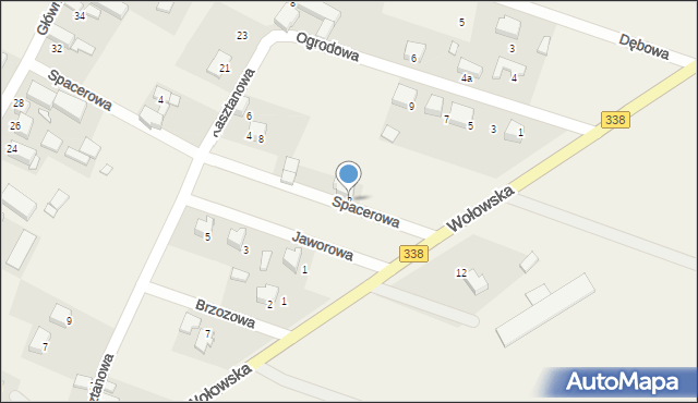Mojęcice, Spacerowa, 2, mapa Mojęcice