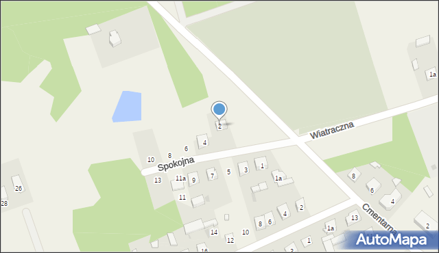 Mokobody, Spokojna, 2, mapa Mokobody