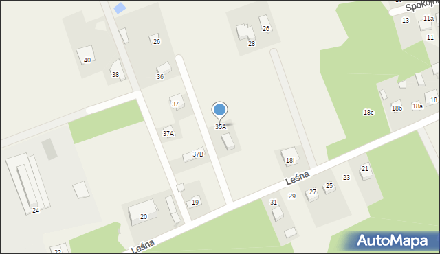 Mokobody, Spokojna, 35A, mapa Mokobody