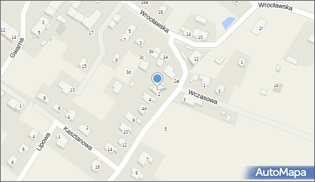 Mokronos Górny, Spacerowa, 4b, mapa Mokronos Górny