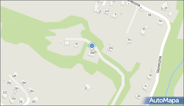 Mszana Dolna, Spadochroniarzy, 30a, mapa Mszana Dolna