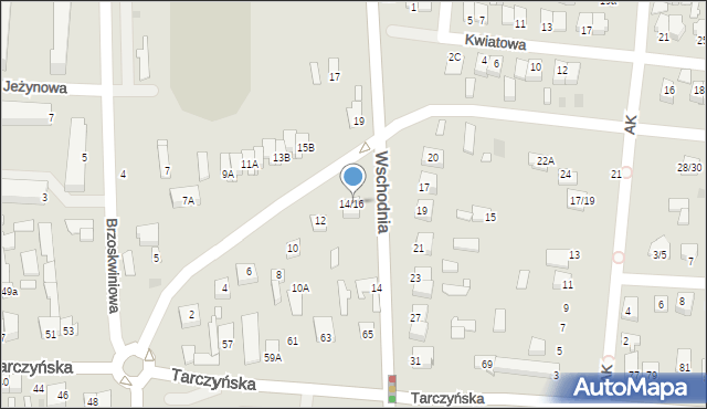 Mszczonów, Spółdzielcza, 14/16, mapa Mszczonów