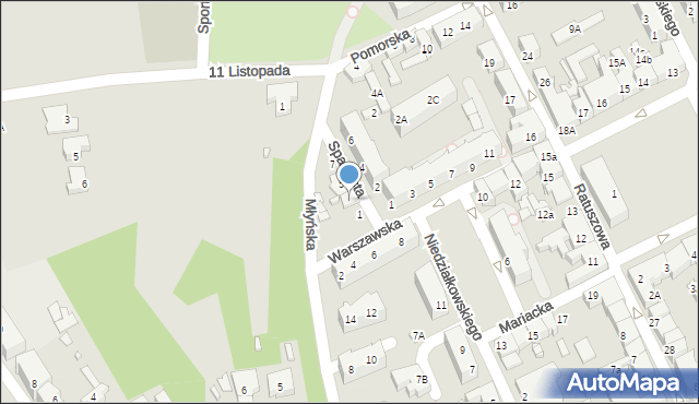 Myślibórz, Spadzista, 3, mapa Myślibórz