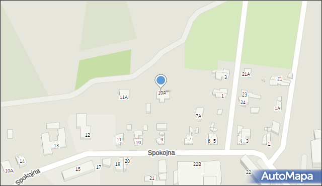 Myślibórz, Spokojna, 10A, mapa Myślibórz