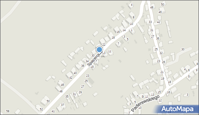 Myszków, Spacerowa, 15, mapa Myszków