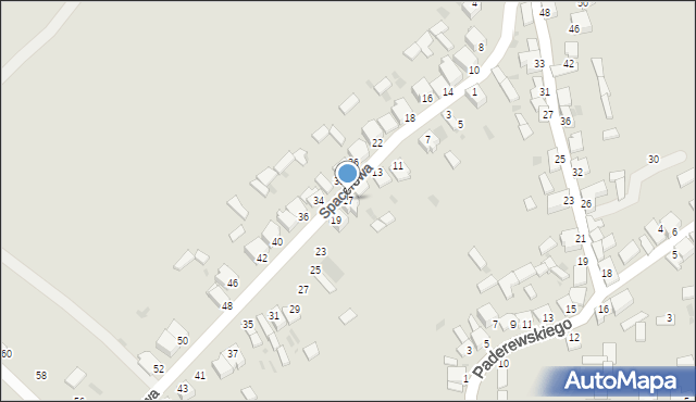 Myszków, Spacerowa, 17, mapa Myszków