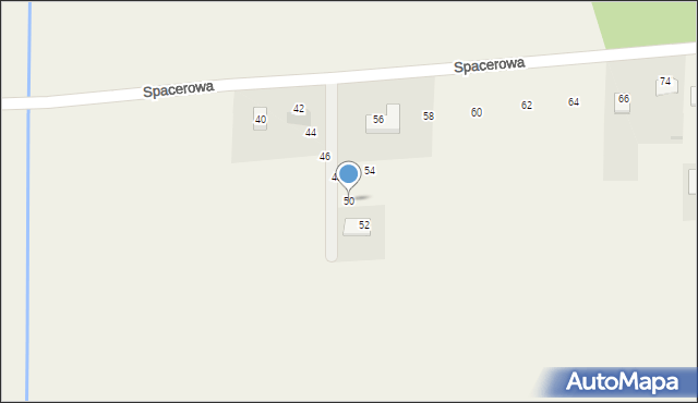 Myszyniec Stary, Spacerowa, 50, mapa Myszyniec Stary