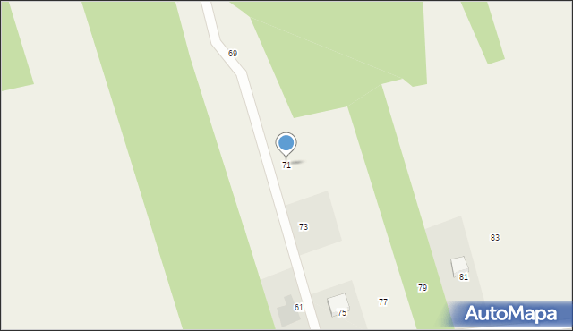 Myszyniec Stary, Spacerowa, 71, mapa Myszyniec Stary