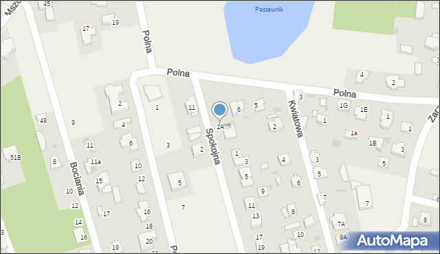 Nadarzyn, Spokojna, 1A, mapa Nadarzyn