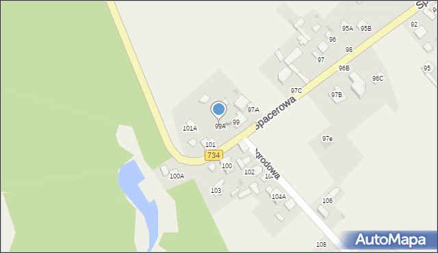 Nadbrzeż, Spacerowa, 99A, mapa Nadbrzeż