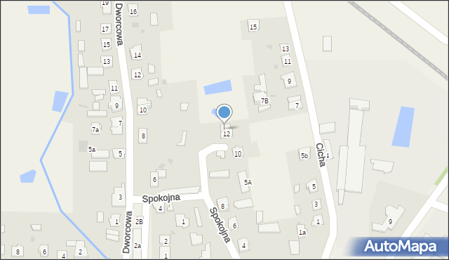 Narzym, Spokojna, 12a, mapa Narzym