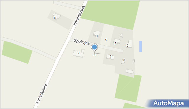 Nekla, Spokojna, 4, mapa Nekla