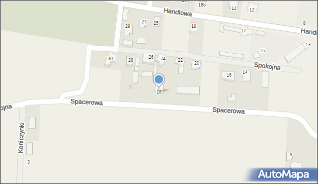 Niegów, Spacerowa, 18, mapa Niegów