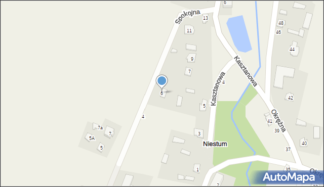 Niestum, Spokojna, 6, mapa Niestum