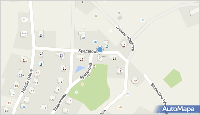 Nowa Karczma, Spacerowa, 14, mapa Nowa Karczma