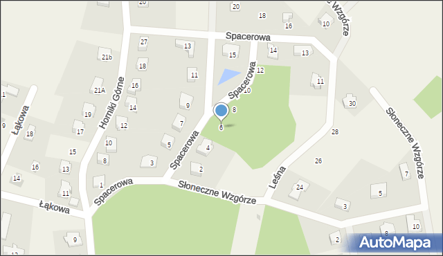 Nowa Karczma, Spacerowa, 6, mapa Nowa Karczma