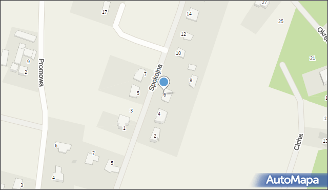 Nowa Wieś, Spokojna, 6, mapa Nowa Wieś